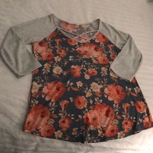 3/4 sleeve cotton shirt